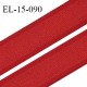 Elastique 16 mm bretelle et lingerie couleur rouge brillant très beau fabriqué en France pour une grande marque prix au mètre