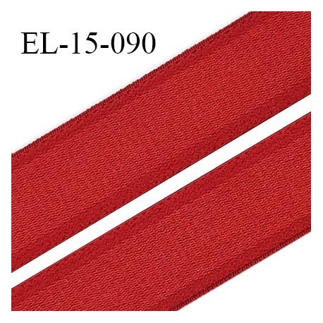 Elastique 16 mm bretelle et lingerie couleur rouge brillant très beau fabriqué en France pour une grande marque prix au mètre