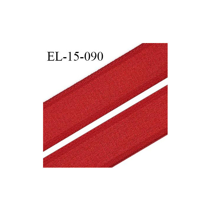 Elastique 16 mm bretelle et lingerie couleur rouge brillant très beau fabriqué en France pour une grande marque prix au mètre