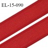 Elastique 16 mm bretelle et lingerie couleur rouge brillant très beau fabriqué en France pour une grande marque prix au mètre