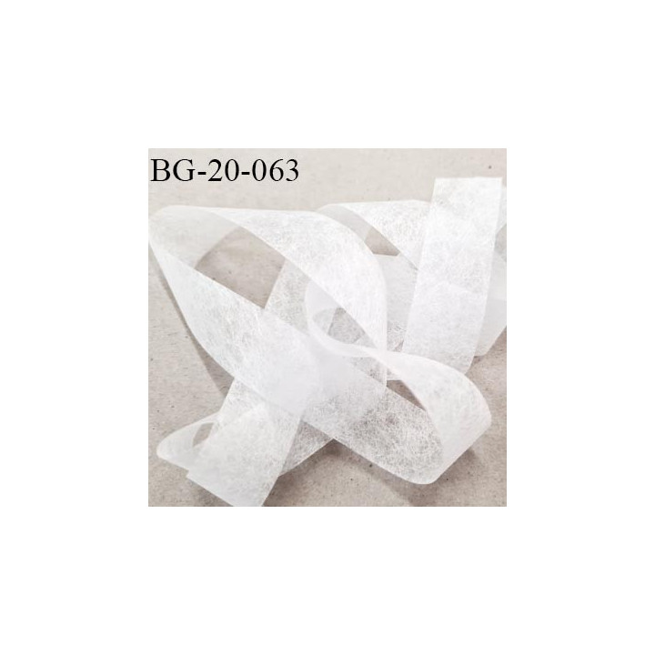 bande thermocollant 20 mm double face pour vos réalisations couleur naturel largeur 20 mm facile à coller  prix au mètre