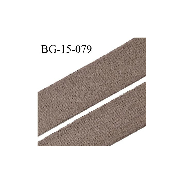 Devant bretelle 15 mm en polyamide attache bretelle rigide pour anneaux couleur terre d'ombre haut de gamme prix au mètre