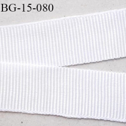 galon ruban gros grain 15 mm couleur blanc et très solide souple en coton largeur 15 mm prix au mètre