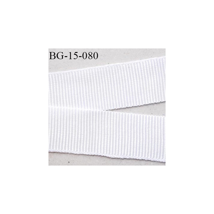 galon ruban gros grain 15 mm couleur blanc et très solide souple en coton largeur 15 mm prix au mètre