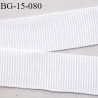 galon ruban gros grain 15 mm couleur blanc et très solide souple en coton largeur 15 mm prix au mètre