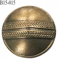 bouton 15 mm ancien provenant d'une vieille mercerie en métal accroche avec un anneau diamètre 15 millimètres