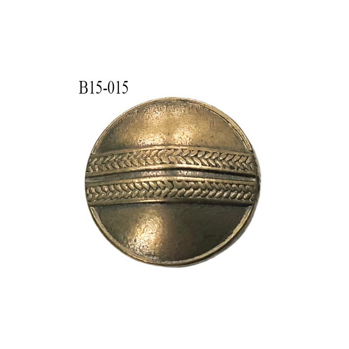 bouton 15 mm ancien provenant d'une vieille mercerie en métal  accroche avec un anneau  diamètre 15 millimètres