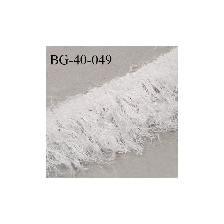 Galon franges 40 mm couleur blanc largeur de bande 10 mm + environ 30 mm de franges prix au mètre