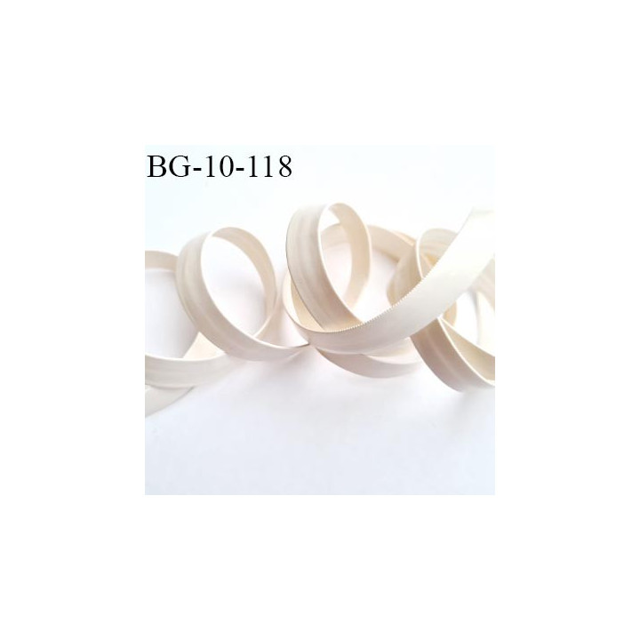 Galon biais 10 mm vinyl souple et doux très agréable au touché couleur naturel écru largeur 10 mm