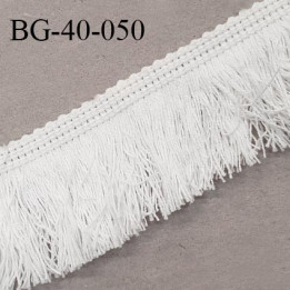 Galon franges 40 mm coton couleur écru largeur de bande 8 mm + 32 mm de franges prix au mètre