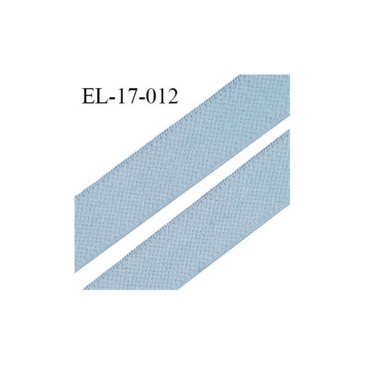 Elastique 17 mm haut de gamme fabriqué en France doux au toucher couleur bleu azzuro bain largeur 17 mm prix au mètre