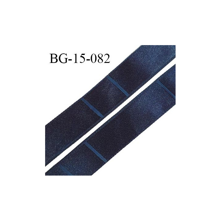 Galon ruban 15 mm haut de gamme couleur bleu nuit satiné fabriqué en France largeur 15 mm prix au mètre