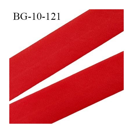 biais galon 10 mm pré plié au dos 2 rabats de 10 mm coton polyester couleur rouge largeur 10 mm prix au mètre