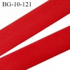 biais galon 10 mm pré plié au dos 2 rabats de 10 mm coton polyester couleur rouge largeur 10 mm prix au mètre