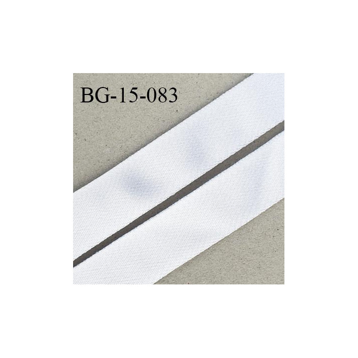 Devant bretelle 15 mm en polyamide attache bretelle rigide pour anneaux couleur blanc satiné haut de gamme prix au mètre