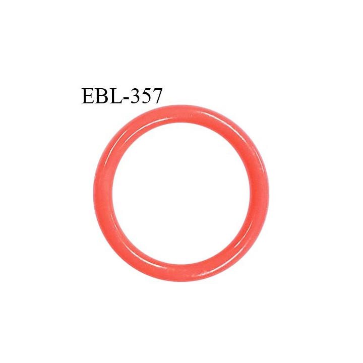 Anneau de réglage 15 mm en pvc couleur corail diamètre intérieur 15 mm diamètre extérieur 20 mm épaisseur 2 mm prix à l'unité