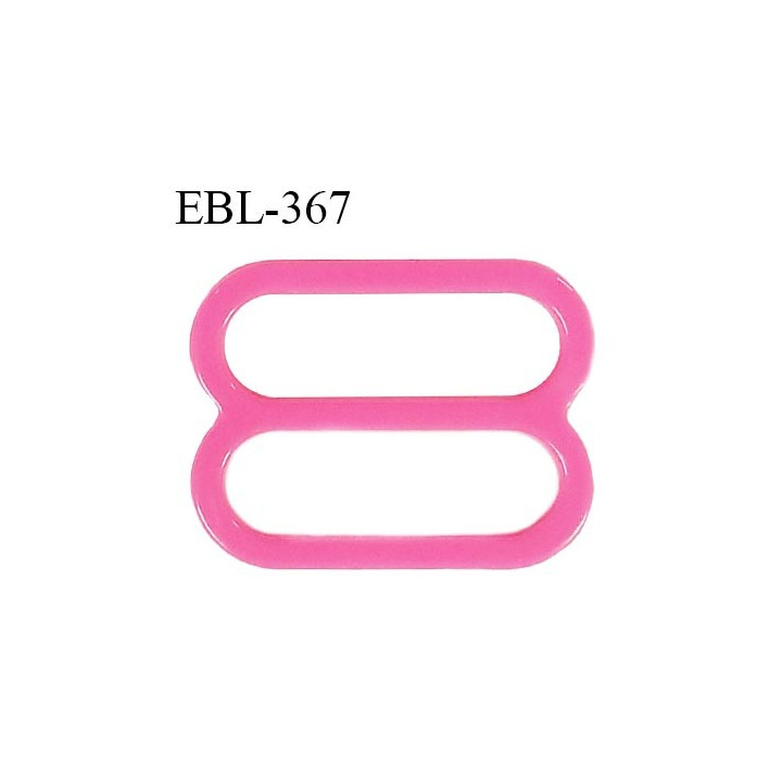 Réglette 17 mm de réglage de bretelle en pvc rose largeur intérieure 17 mm hauteur 16 mm largeur extérieure 21 mm prix à l'unité