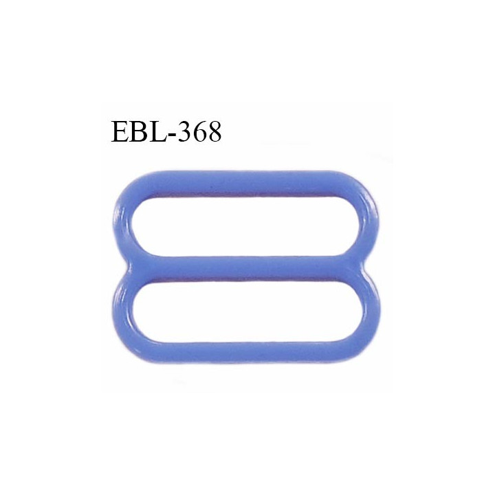 Réglette 19 mm de réglage de bretelle en pvc bleu largeur intérieure 19 mm hauteur 16 mm largeur extérieure 22 mm prix à l'unité