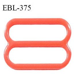 Réglette 15 mm de réglage bretelle en pvc orange largeur intérieure 15 mm hauteur 16 mm largeur extérieure 18 mm prix à l'unité