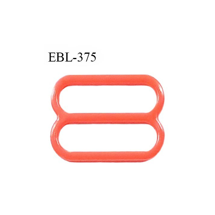 Réglette 15 mm de réglage bretelle en pvc orange largeur intérieure 15 mm hauteur 16 mm largeur extérieure 18 mm prix à l'unité