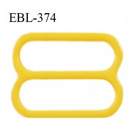 Réglette 19 mm de réglage bretelle en pvc jaune largeur intérieure 19 mm hauteur 16 mm largeur extérieure 22 mm prix à l'unité