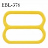 Réglette 17 mm de réglage bretelle en pvc jaune largeur intérieure 17 mm hauteur 16 mm largeur extérieure 21 mm prix à l'unité