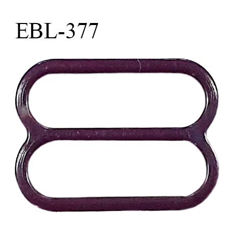 Réglette 19 mm de réglage bretelle en pvc aubergine largeur intérieure 19mm hauteur 16mm largeur extérieure 22mm prix à l'unité