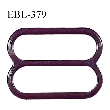 Réglette 17 mm de réglage bretelle en pvc aubergine largeur intérieure 17mm hauteur 16mm largeur extérieure 21mm prix à l'unité