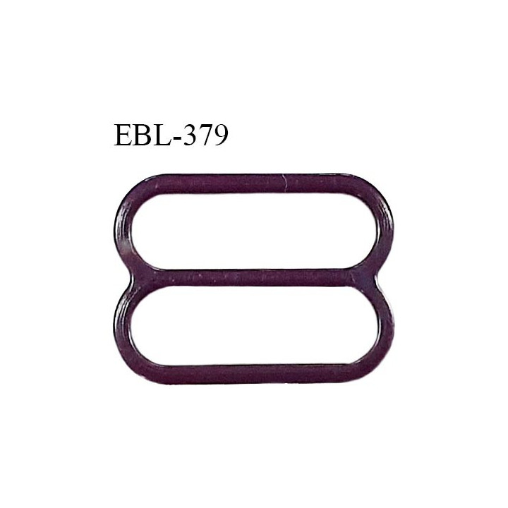 Réglette 17 mm de réglage bretelle en pvc aubergine largeur intérieure 17mm hauteur 16mm largeur extérieure 21mm prix à l'unité