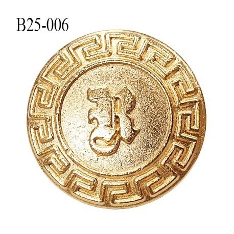 Bouton 25 mm en métal couleur doré accroche avec un anneau diamètre 25 mm épaisseur 2.8 mm prix à l'unité