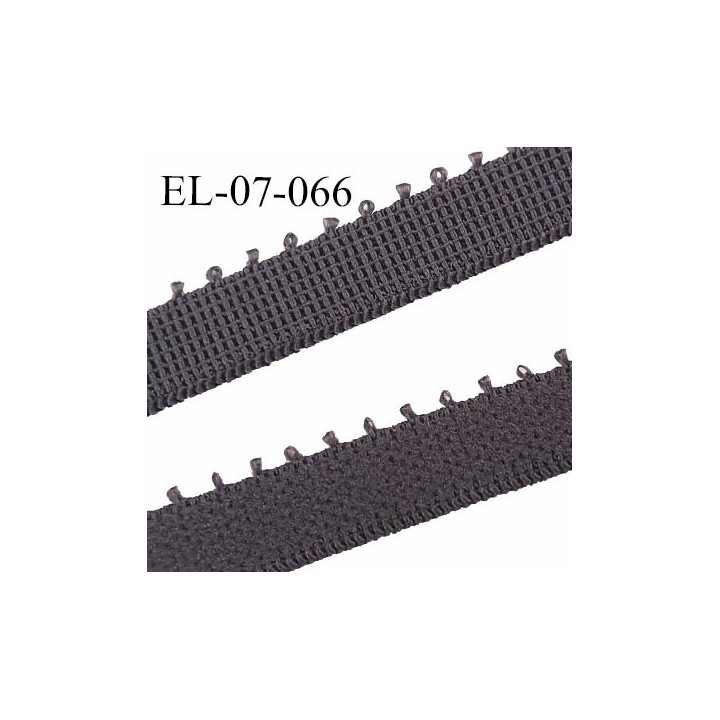 Elastique lingerie picot 7 mm + 2 mm picot couleur gris ardoise grande marque fabriqué en France largeur 7 mm + 2 prix au mètre