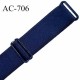 Bretelle 18 mm lingerie SG couleur bleu marine satiné finition avec 2 barrettes PVC largeur 18 mm prix à la pièce
