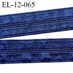 Elastique pré plié 12 mm lingerie couleur bleu paradis grande marque fabriqué en France largeur 12 mm prix au mètre