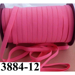 élastique plat largeur 12 mm couleur rose corail vendu au mètre