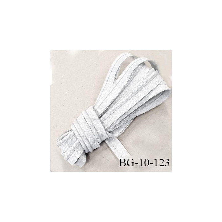Passepoil 10 mm couleur blanc gris brillant lurex superbe largeur 10 mm  lien coton intérieur 2 mm  largeur 10 mm  prix du mètre