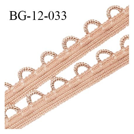 Galon boutonnière 12 mm lingerie haut de gamme couleur beige rosé ou caramel fabriqué en France prix au mètre