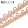 Galon boutonnière 12 mm lingerie haut de gamme couleur beige rosé ou caramel fabriqué en France prix au mètre