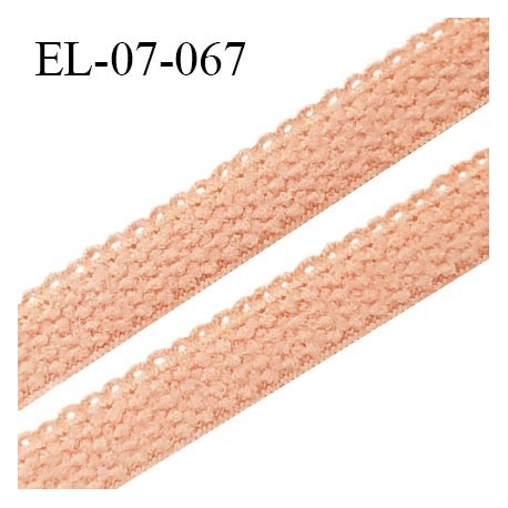 Elastique lingerie 7 mm + 2 mm picots couleur rose toucan grande marque fabriqué en France largeur 7 mm + 2 prix au mètre