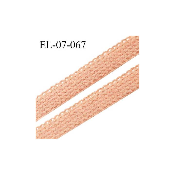 Elastique lingerie 7 mm + 2 mm picots couleur rose toucan grande marque fabriqué en France largeur 7 mm + 2 prix au mètre