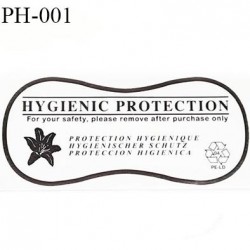 Protection culotte lingerie hygiénique autocollante longueur 110 mm largeur 50 mm couleur noir facile à poser prix à la pièce