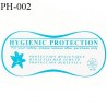 Protection culotte lingerie hygiénique autocollante longueur 110 mm largeur 50 mm couleur bleu facile à poser prix à la pièce