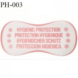Protection culotte lingerie hygiénique autocollante longueur 110 mm largeur 50 mm couleur rose facile à poser prix à la pièce