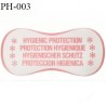 Protection culotte lingerie hygiénique autocollante longueur 110 mm largeur 50 mm couleur rose facile à poser prix à la pièce