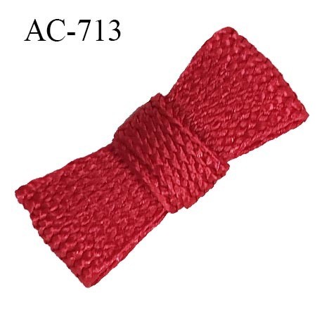 Noeud 18 mm lingerie couleur rouge bordeaux satiné haut de gamme largeur 18 mm hauteur 7 mm haut de gamme