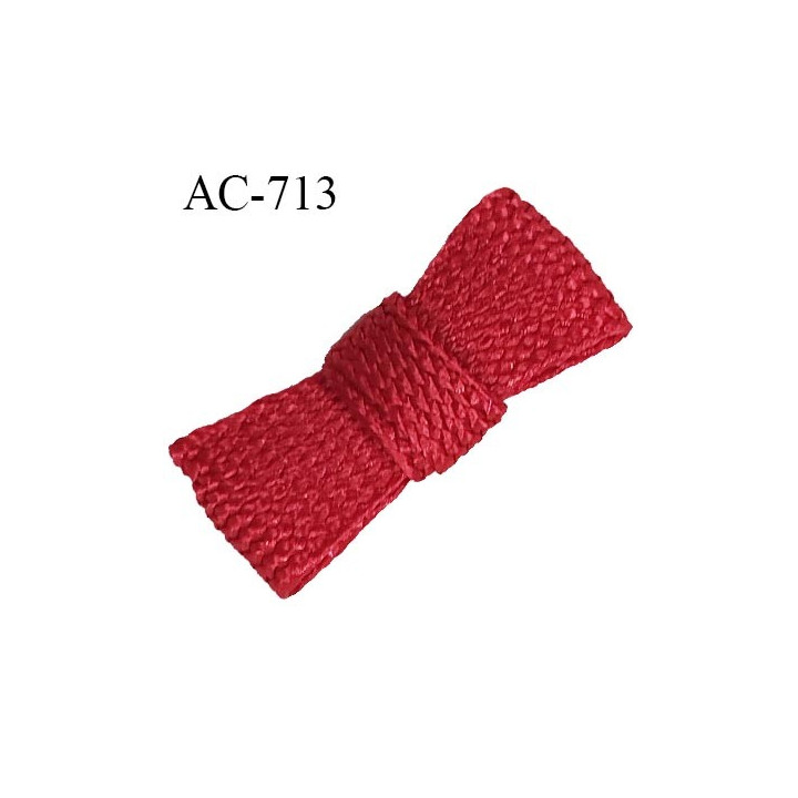 Noeud 18 mm lingerie couleur rouge bordeaux satiné haut de gamme largeur 18 mm hauteur 7 mm haut de gamme