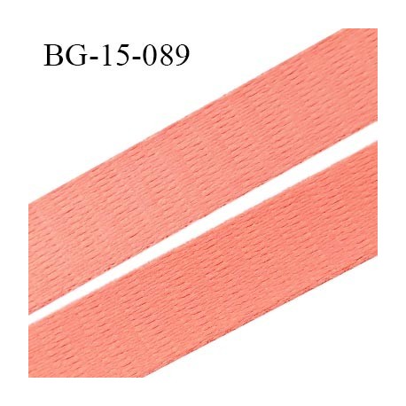 Devant bretelle 15 mm en polyamide attache bretelle rigide pour anneaux couleur rose neon haut de gamme prix au mètre