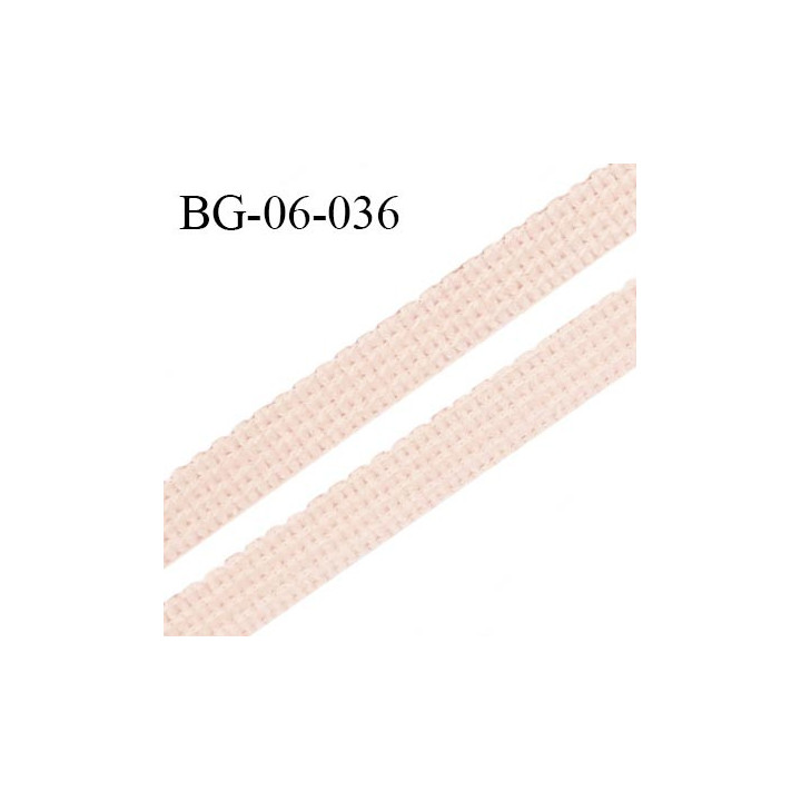 Droit fil à plat 6 mm spécial lingerie et couture couleur rose poudré grande marque fabriqué en France prix au mètre