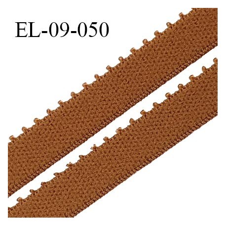 Elastique 9 mm bretelle et lingerie couleur havane largeur 9 mm haut de gamme Fabriqué en France prix au mètre