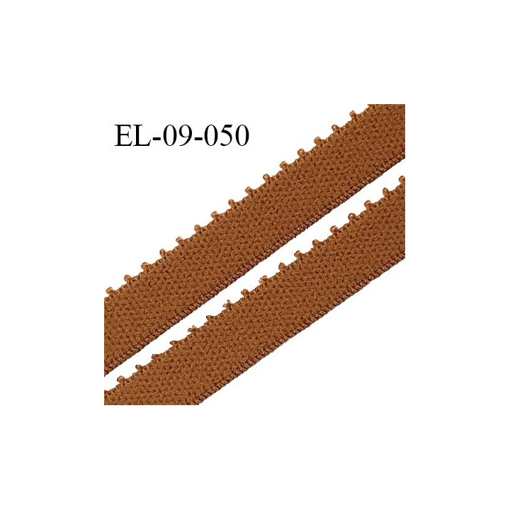 Elastique 9 mm bretelle et lingerie couleur havane largeur 9 mm haut de gamme Fabriqué en France prix au mètre