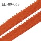 Elastique 9 mm bretelle et lingerie couleur orange cuivré largeur 9 mm haut de gamme Fabriqué en France prix au mètre